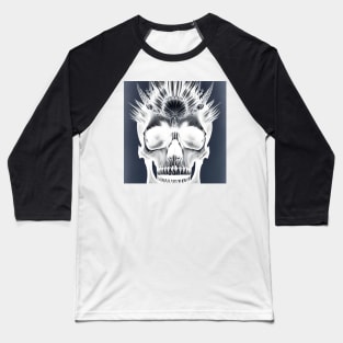 Negative Tribal Skull Baseball T-Shirt